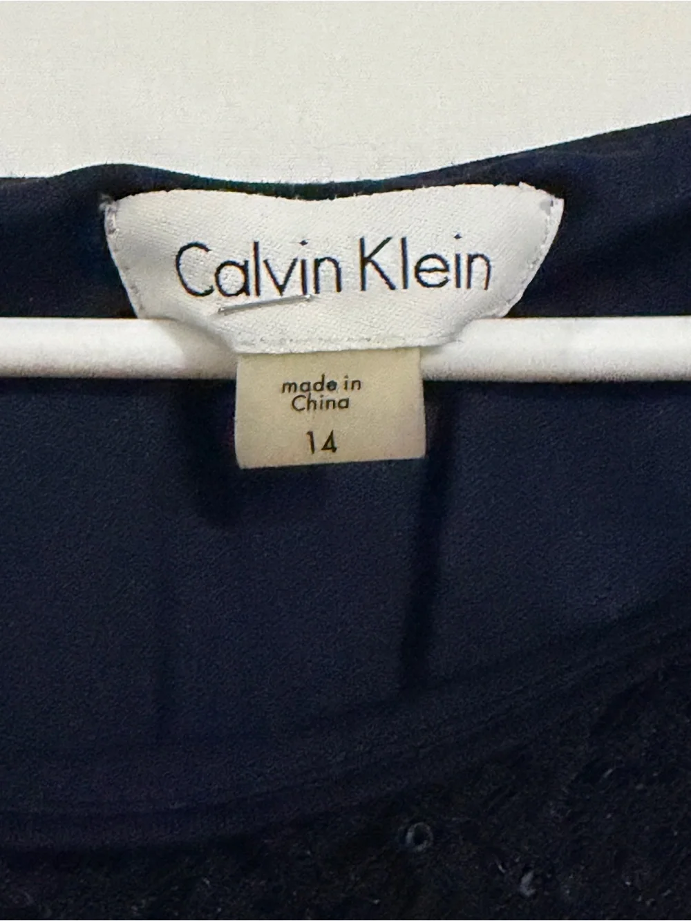Calvin Klein Navy Sequin Sleeveless Evening Gown